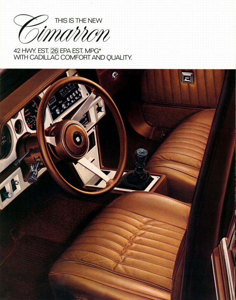 1982 Cadillac Cimmaron Brochure Page 8